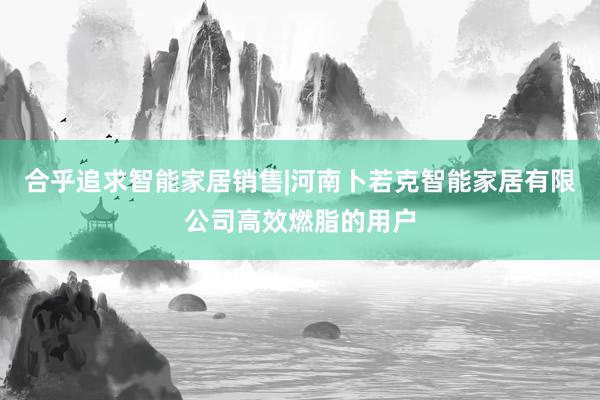合乎追求智能家居销售|河南卜若克智能家居有限公司高效燃脂的用户